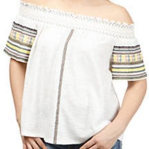 Lucky Brand embroidery top sz Lg NWT *B